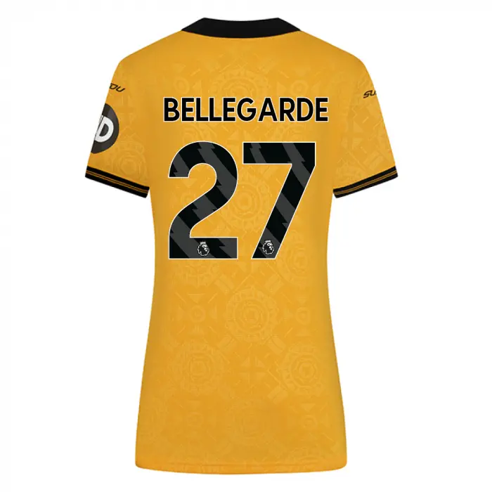 Wolverhampton Wanderers Shop | 2025-26 Wolves Pro Home Shirt – Womens BELLEGARDE 27 Wolverhampton Wanderers Merchandise